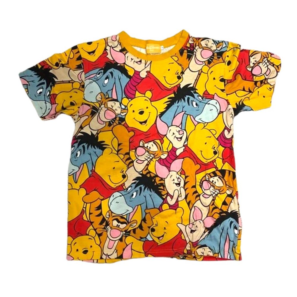 *SOLD* Disney Resort Japan Winnie the Pooh all over print T-Shirt S - Picture 2 of 4